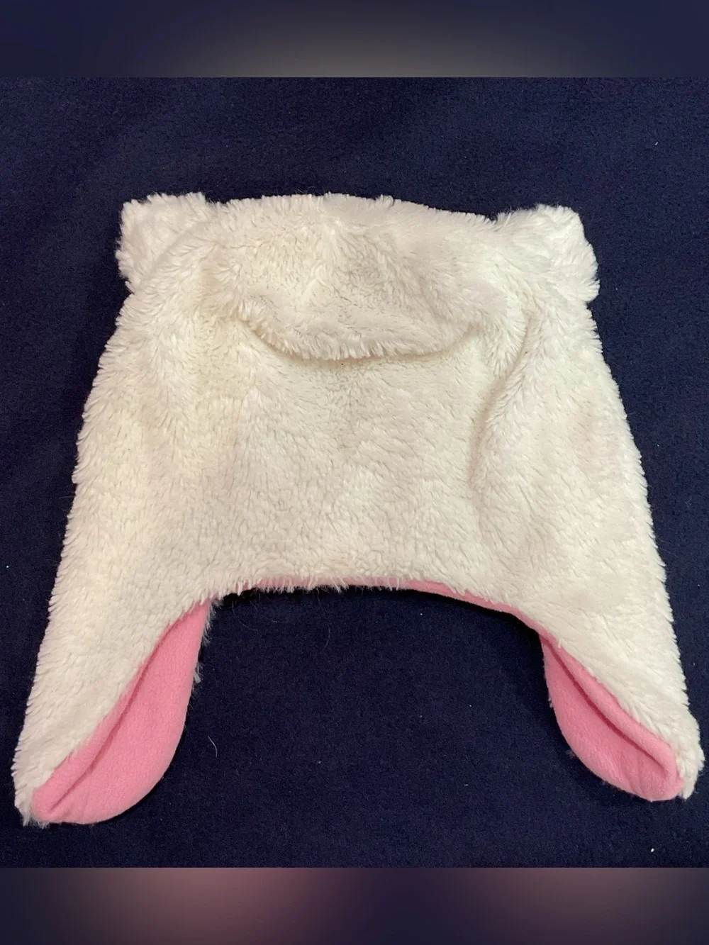 The Children's Place Girls Pink & White Cat Hat Size L/XL